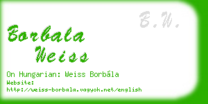 borbala weiss business card